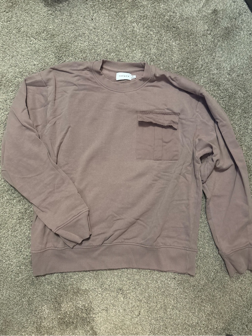 Men's Crewneck Cargo Pocket in Mauve